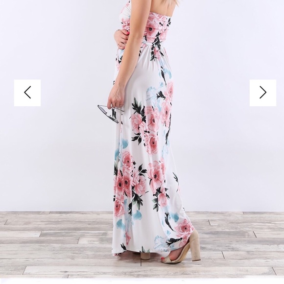 🎉HP🌺 Boutique Strapless Floral Maxi Dress - Picture 3 of 5